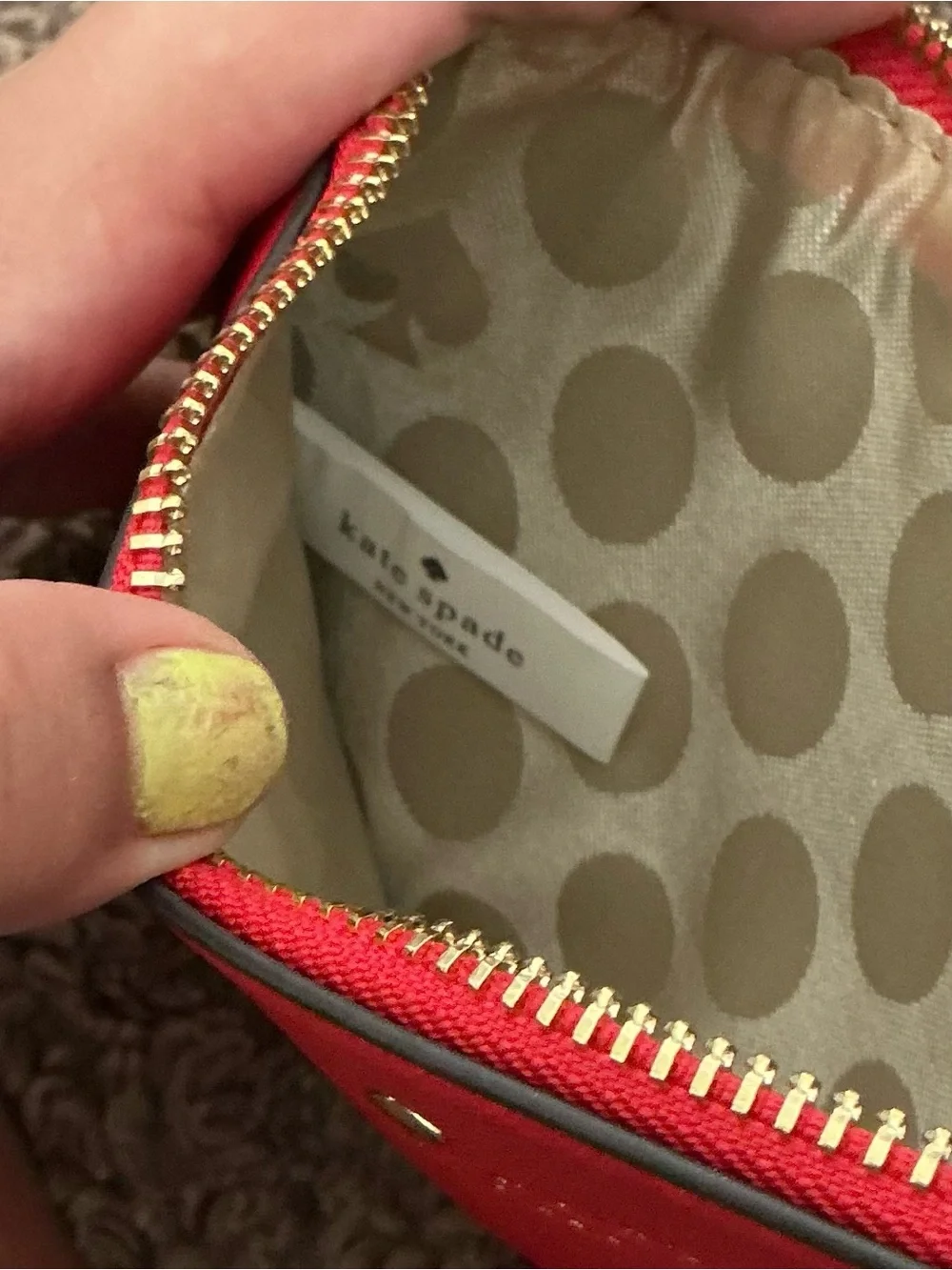 kate spade New York Red Wristlet Pouch